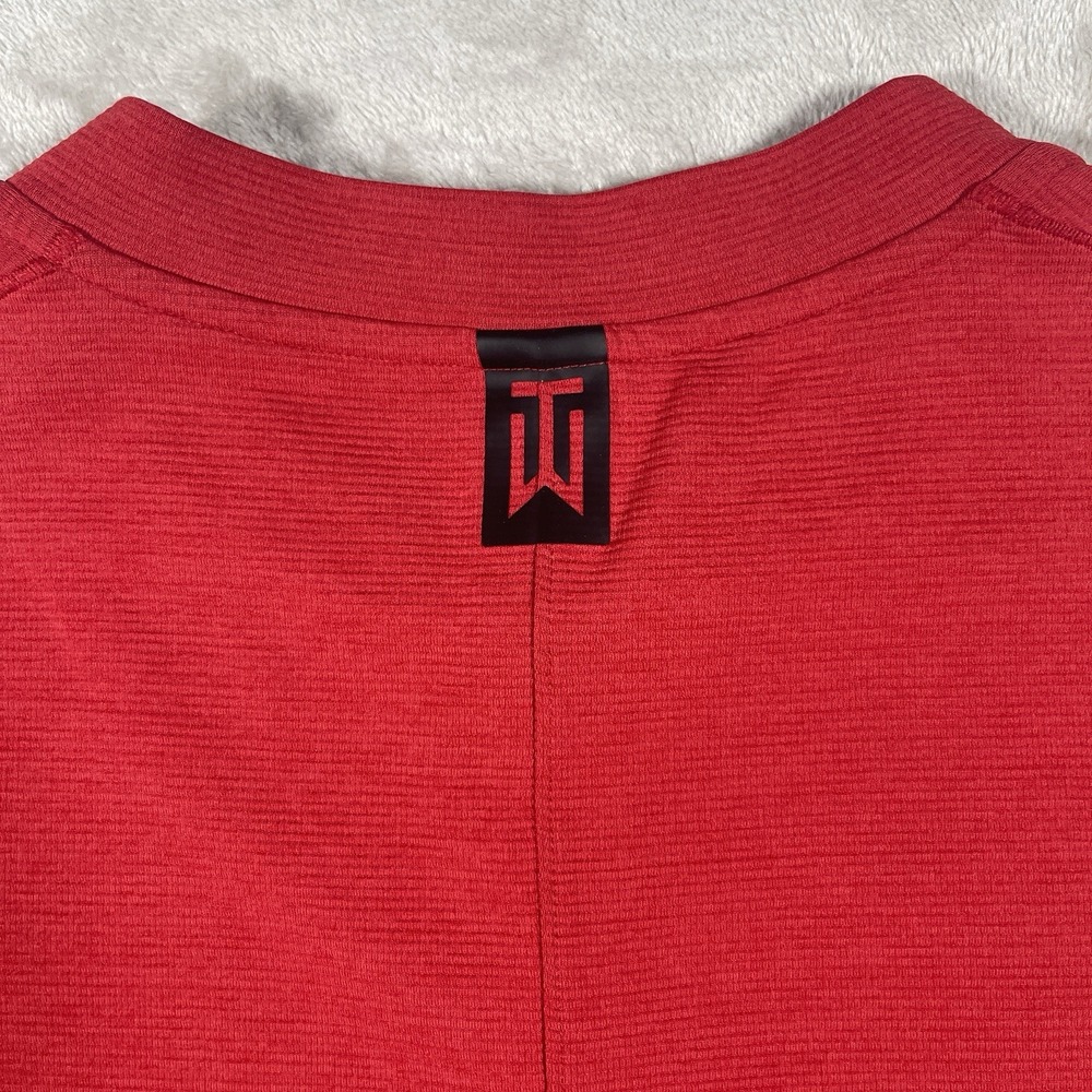 Nike AeroReact Tiger Woods Vapor Sunday Red Blade Collar Polo Mens L Performance - Picture 8 of 10